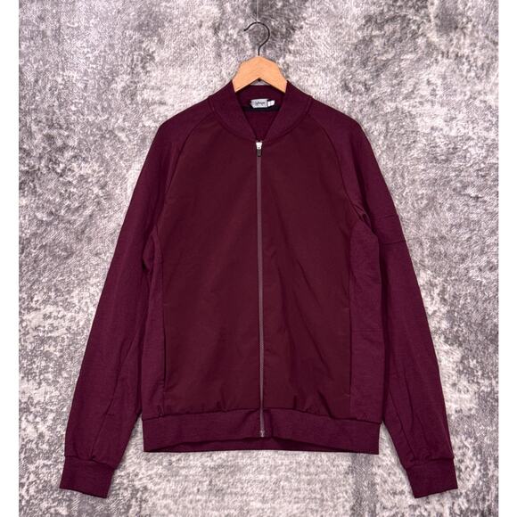 Rapha Track Jacket XL Mens Merino Wool Full Zip Cycling Red Bomber Cycling - Picture 1 of 8